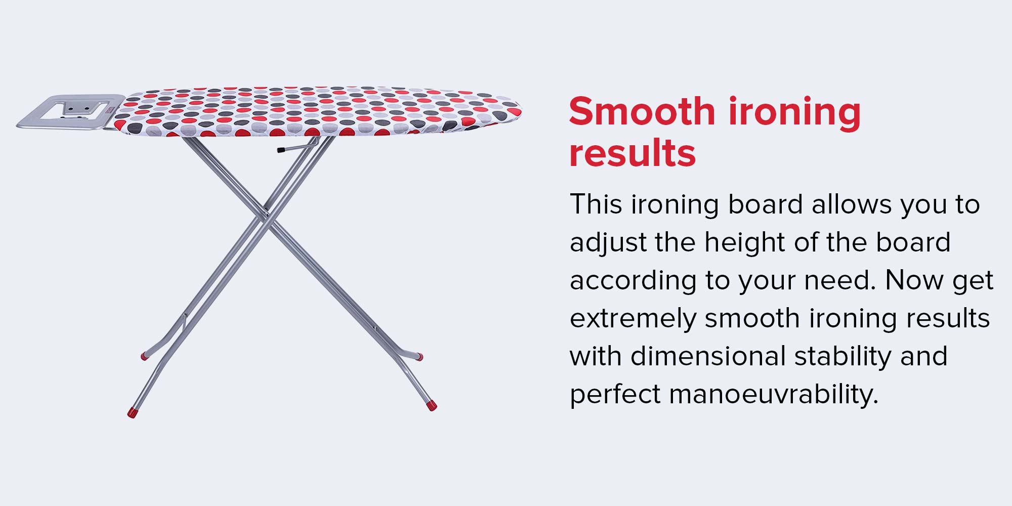 Ironing Board Assorted Color Turkey Made Multicolour with Steam Iron Rest Adjustable Height Safety Lock Buckle Multicolour 140cm