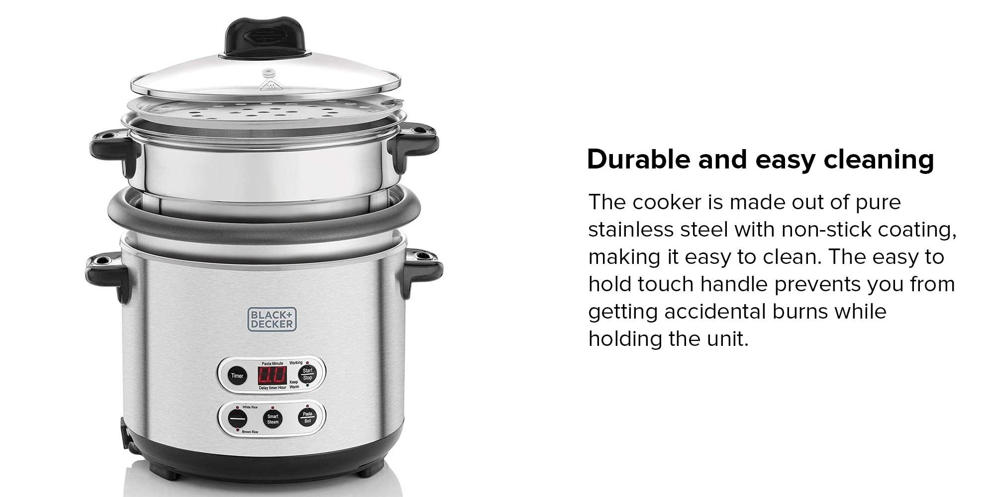 Rice And Pasta Cooker 1.8L RPC1800-B5 Silver/Black