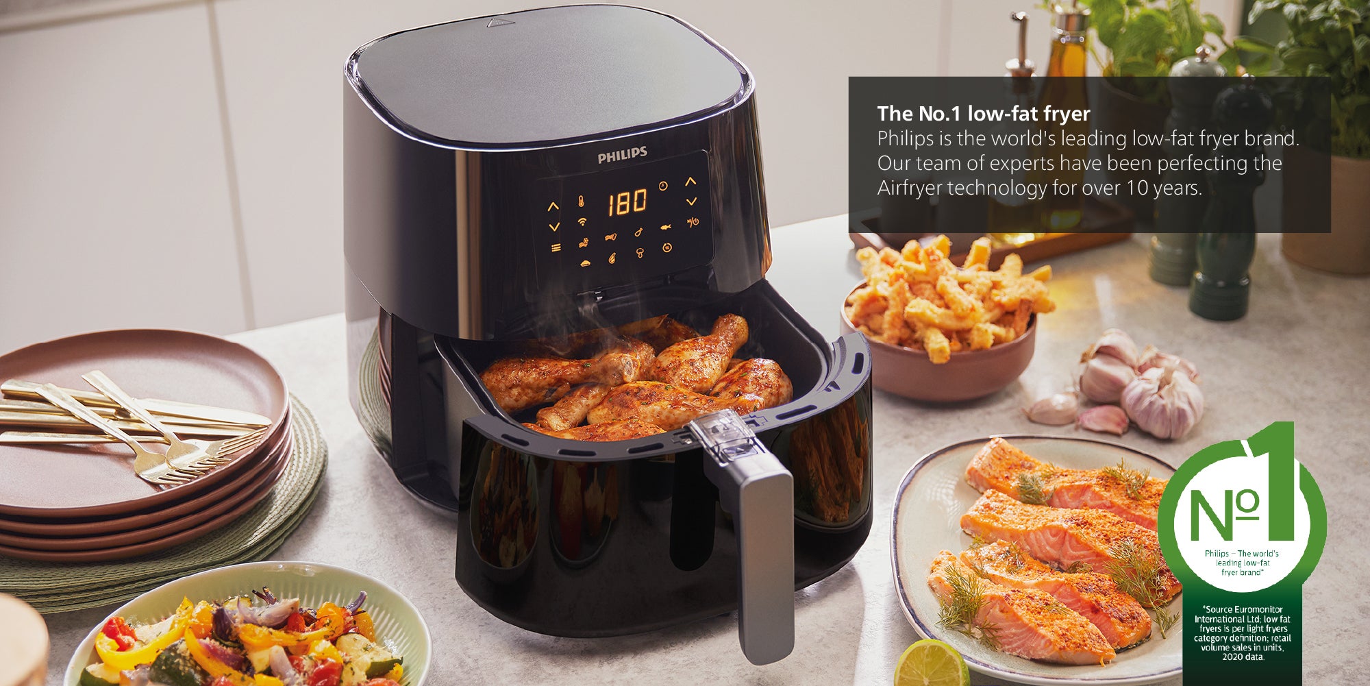 Essential Connected Airfryer XL 6.2 L 2000 W HD9280/90 Black