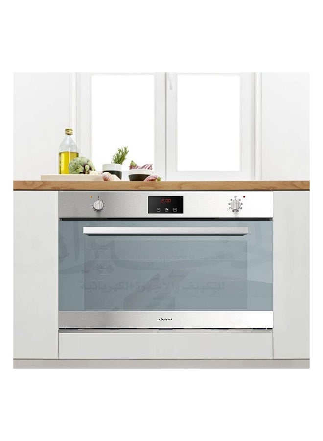 90X60 Stainless Steel Built-In Electric Oven, 9 Oven Programs, Front Knob Control, Electronic Programmer, Grill, Double Glass Doors, Cabinet Ventilation, Easy-Clean Black Enamel, Oven Light, Includes Tray And Wire Grid 100 L 0 W BO243XU Stainless Steel