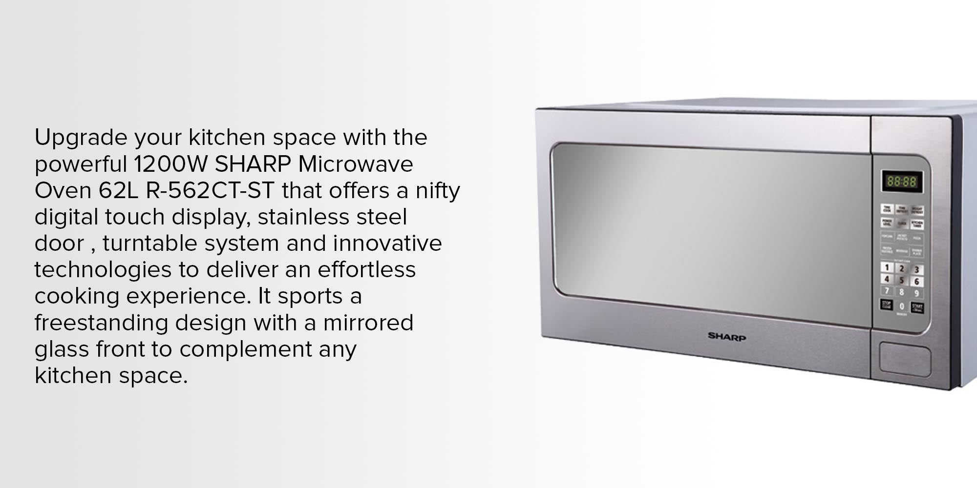 Powerful Microwave Oven 62 L 1200 W R-562CT-ST Silver