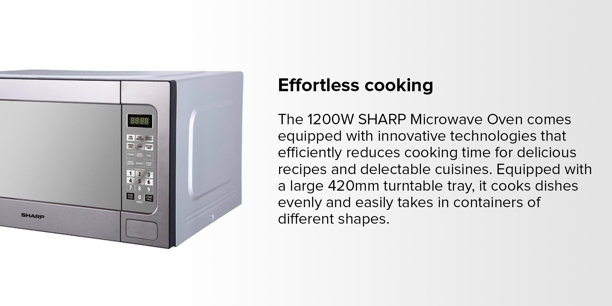 Powerful Microwave Oven 62 L 1200 W R-562CT-ST Silver