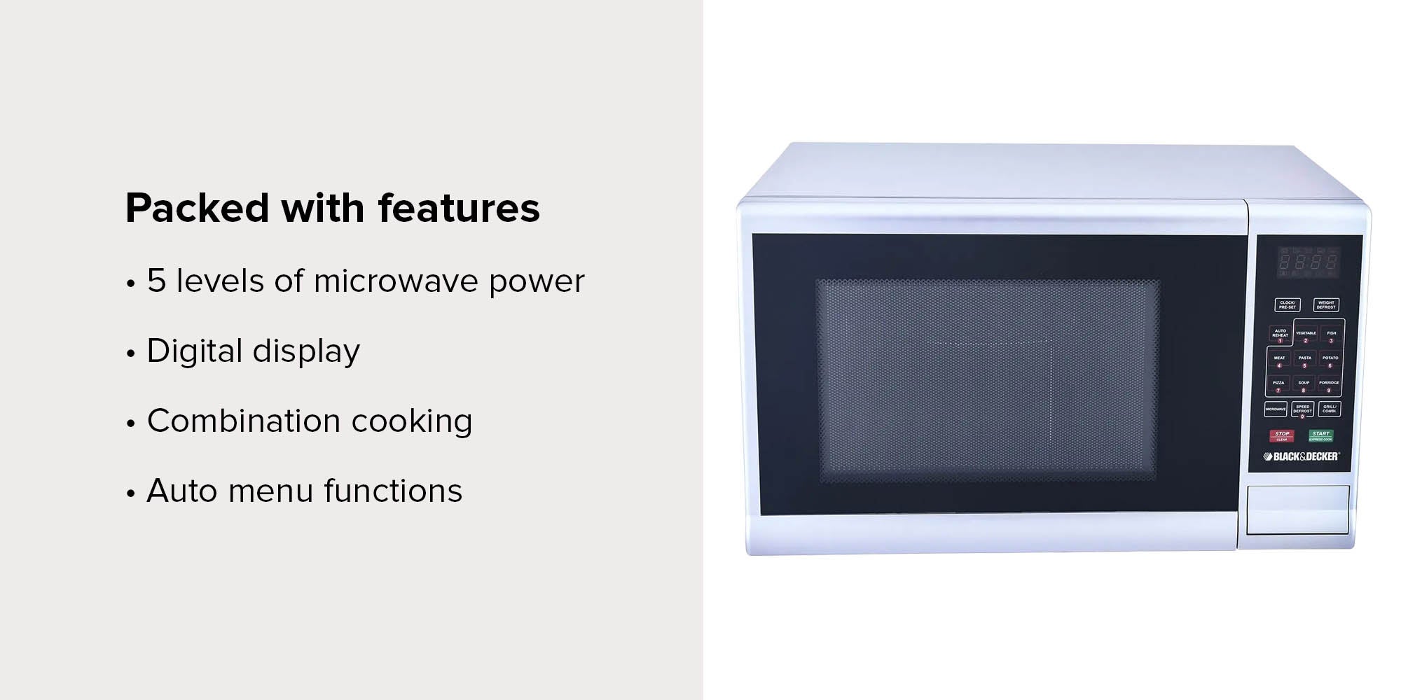 Microwave Oven With Grill And Defrost Function 30 L 900 W MZ3000PG-B5 Silver/Black
