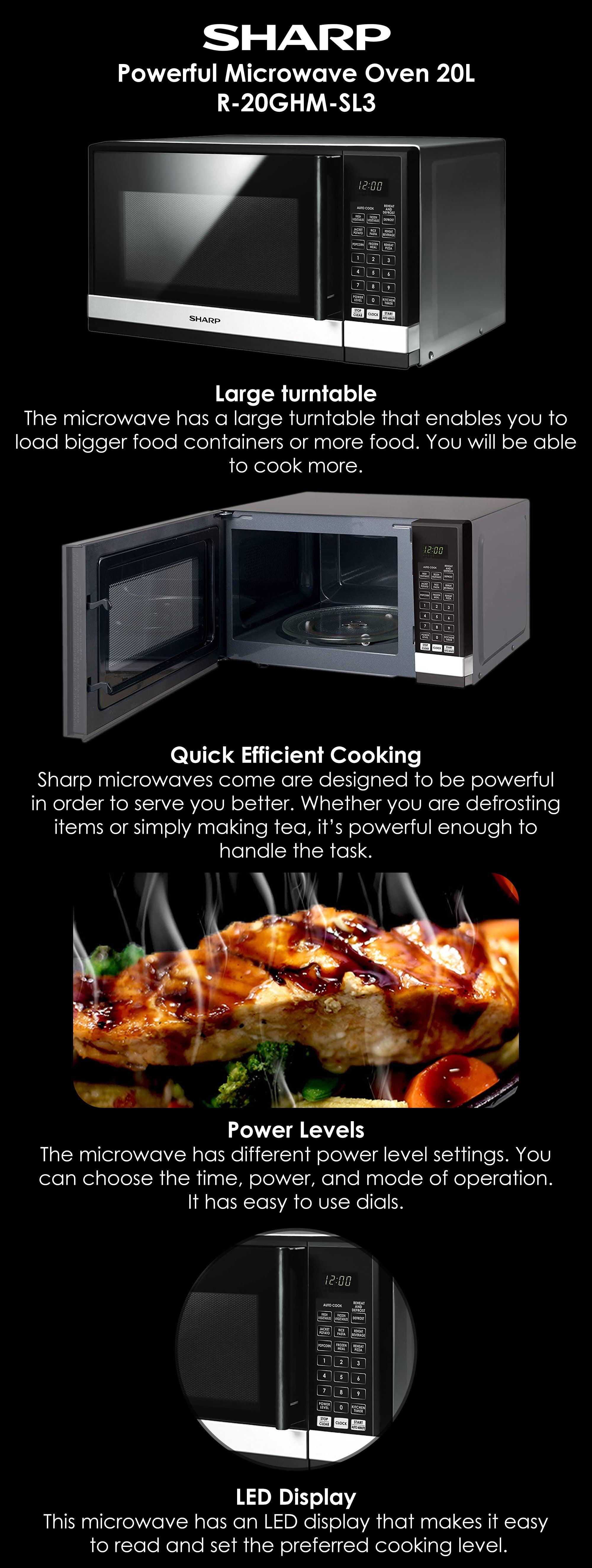 Powerful Microwave Oven 20 L 700 W R-20GHM-SL3 Silver