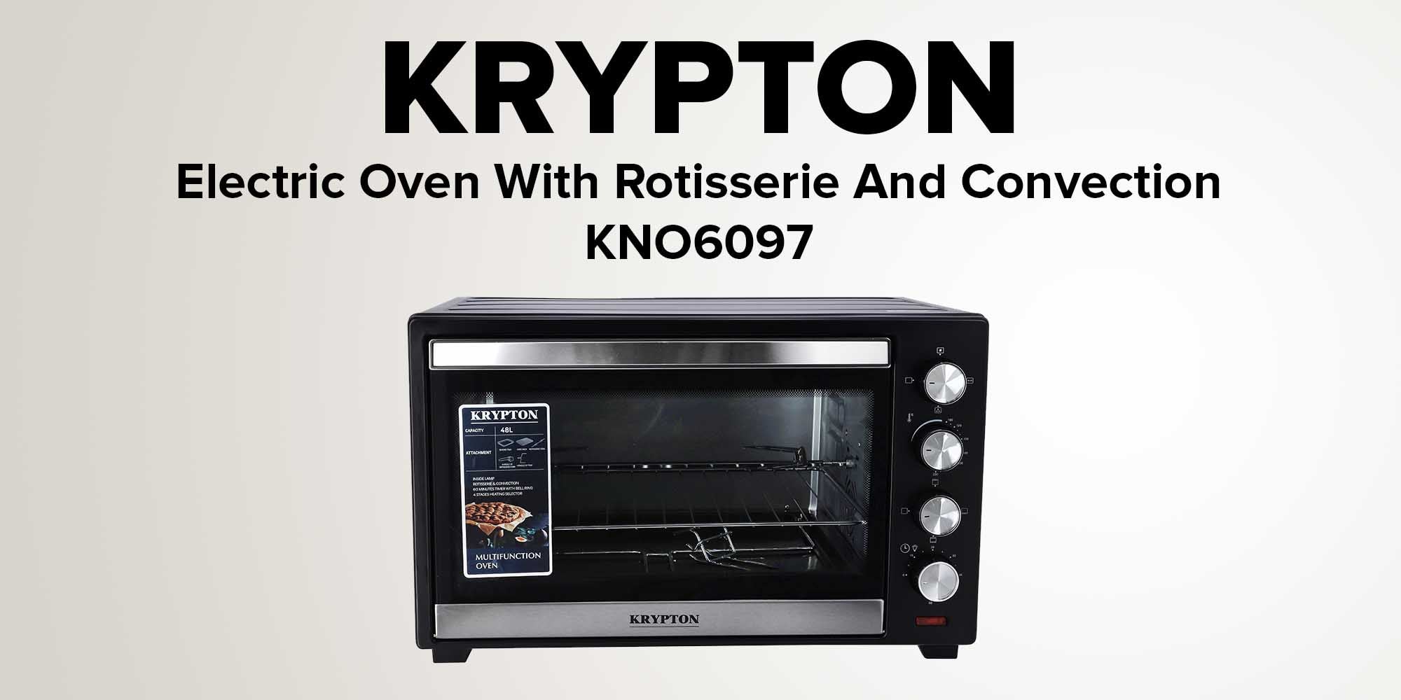 Electric Oven With Rotisserie And Convection 48 L 2000 W KNO6097 Black