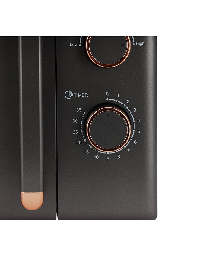 Microwave Oven With Turntable Plate and Multiple Power levels and Defrost Function 20 L 1100 W OMMO2260W Black