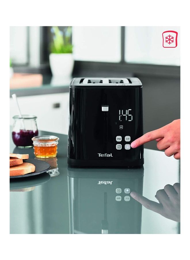 Toaster | SmartN'Light Digital Toaster | 2 Slots | 7 Levels of Toasting | Defrot and Reheat Functions | Settings Saving Function | Safe to Touch |   2 Years Warranty 850 W TT640840 Black