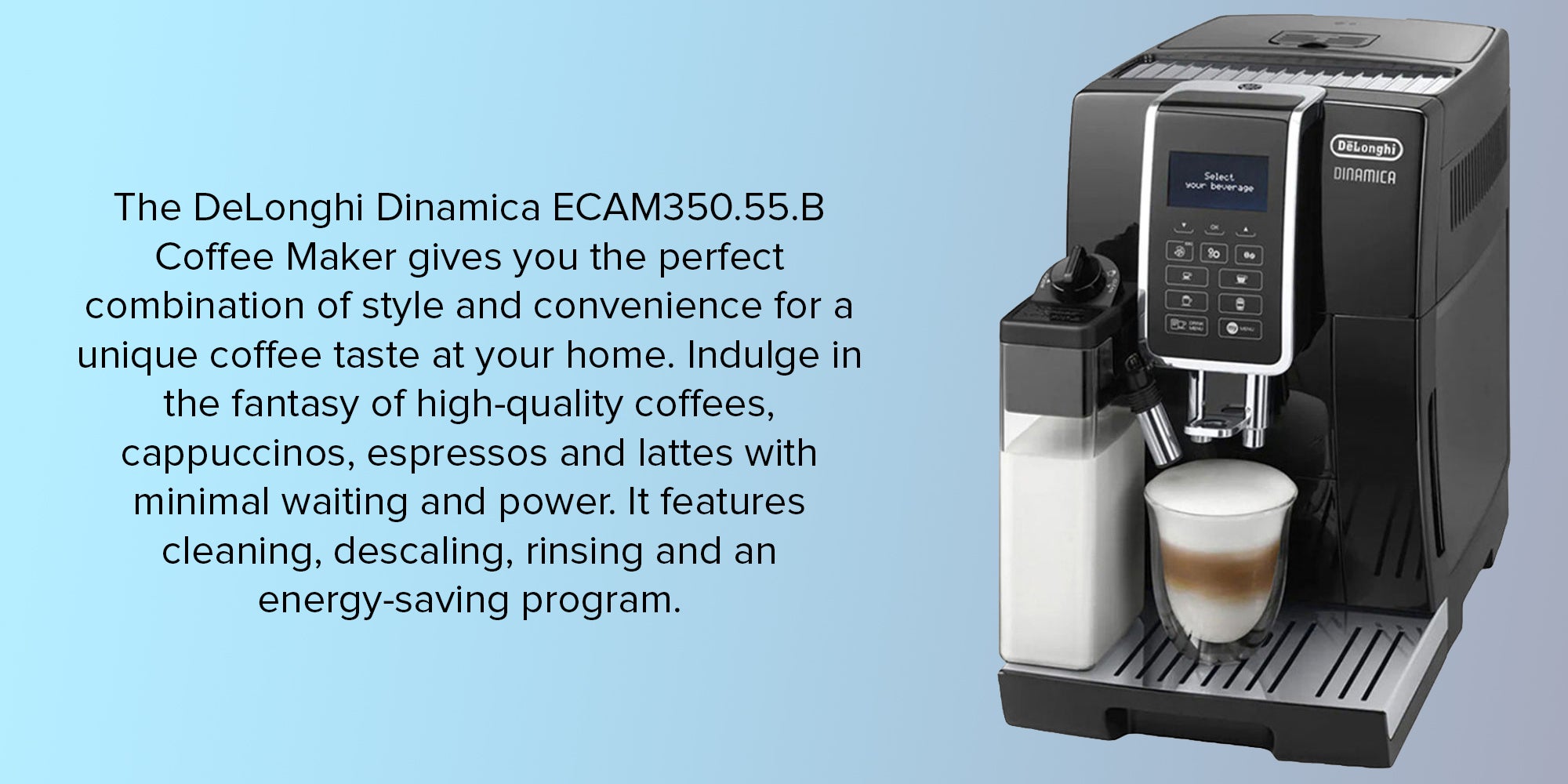 Dinamica Espresso Maker 1.7 L 1450 W ECAM350.55.B Black/Silver