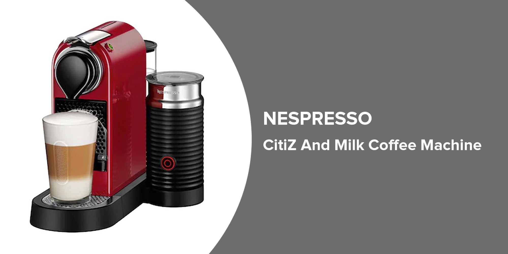 Espresso Coffee Machine With Capsules 1.0 L 1710.0 W C123CR Citiz & milk Cherry red