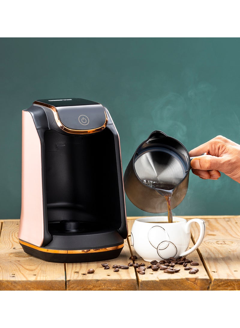 Turkish Coffee Maker, 4 Cups Capacity,Plastic Materials With Stainless Steel Heat Plate | Overflow Prevention System | Sound Alarm System | Auto-Shut Off 250 ml 600 W GCM41517N Black
