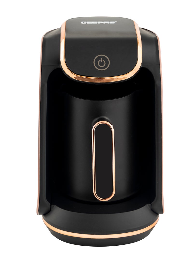 Turkish Coffee Maker, 4 Cups Capacity,Plastic Materials With Stainless Steel Heat Plate | Overflow Prevention System | Sound Alarm System | Auto-Shut Off 250 ml 600 W GCM41517N Black