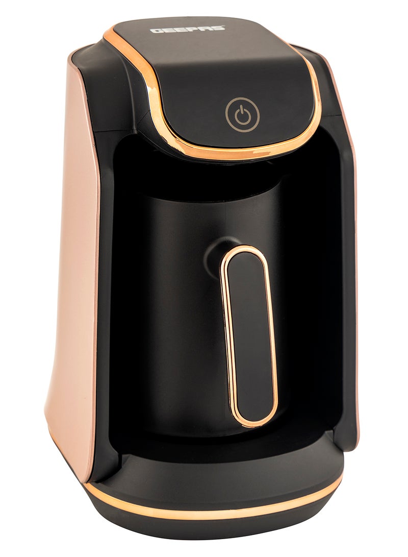 Turkish Coffee Maker, 4 Cups Capacity,Plastic Materials With Stainless Steel Heat Plate | Overflow Prevention System | Sound Alarm System | Auto-Shut Off 250 ml 600 W GCM41517N Black