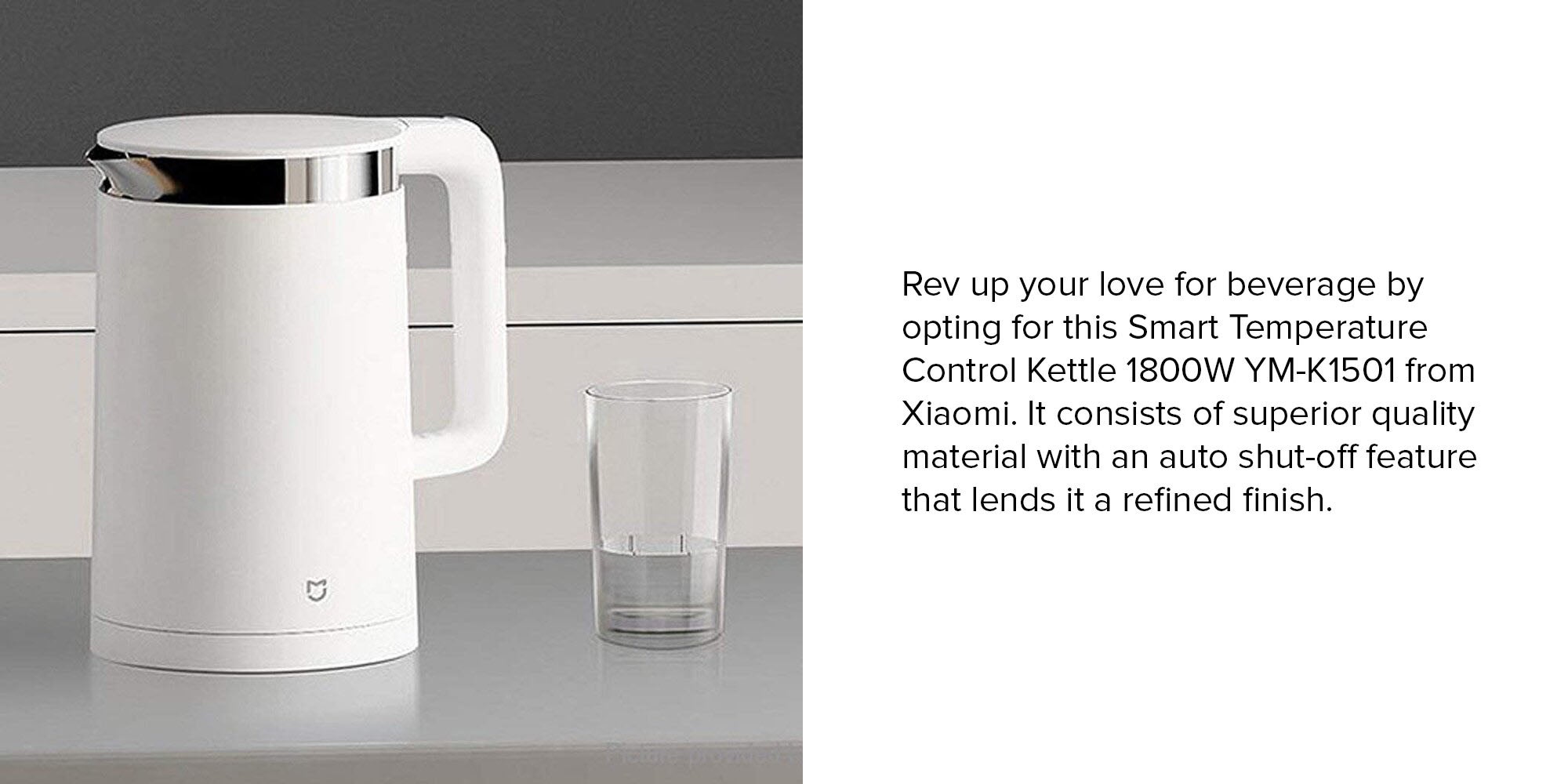 Smart Temperature Control Kettle 1.5 L 1800 W YM-K1501 White/Silver