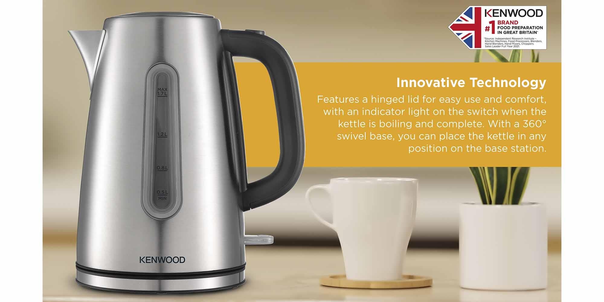 Stainless Steel Cordless Kettle With Auto Shut-Off & Removable Mesh Filter 1.7 L 3000.0 W ZJM11.000SS Metalic