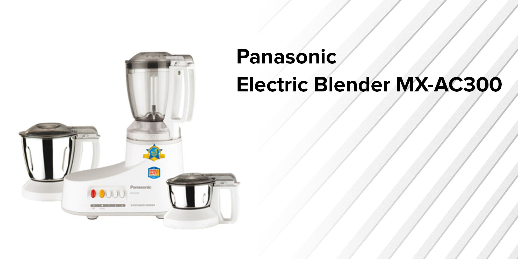 Electric Blender 1.0 L 1000.0 W MX-AC300 White/Silver