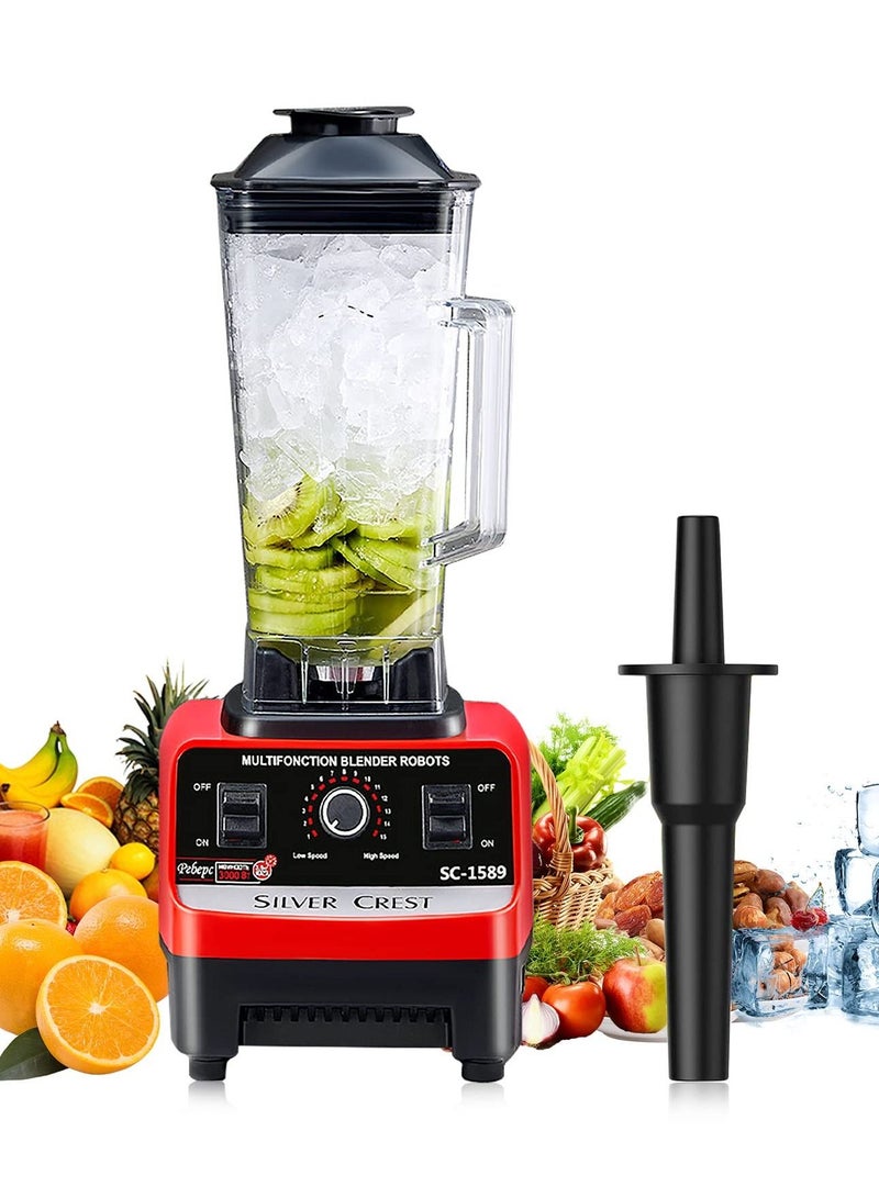 Silver Crest 4500W Juicer Blender 2 in 1  High Speed Control with 6 Titanium Stainless Steel Blades Perfect for Smoothies Frozen Desserts Hot Soups and Nut Grinding