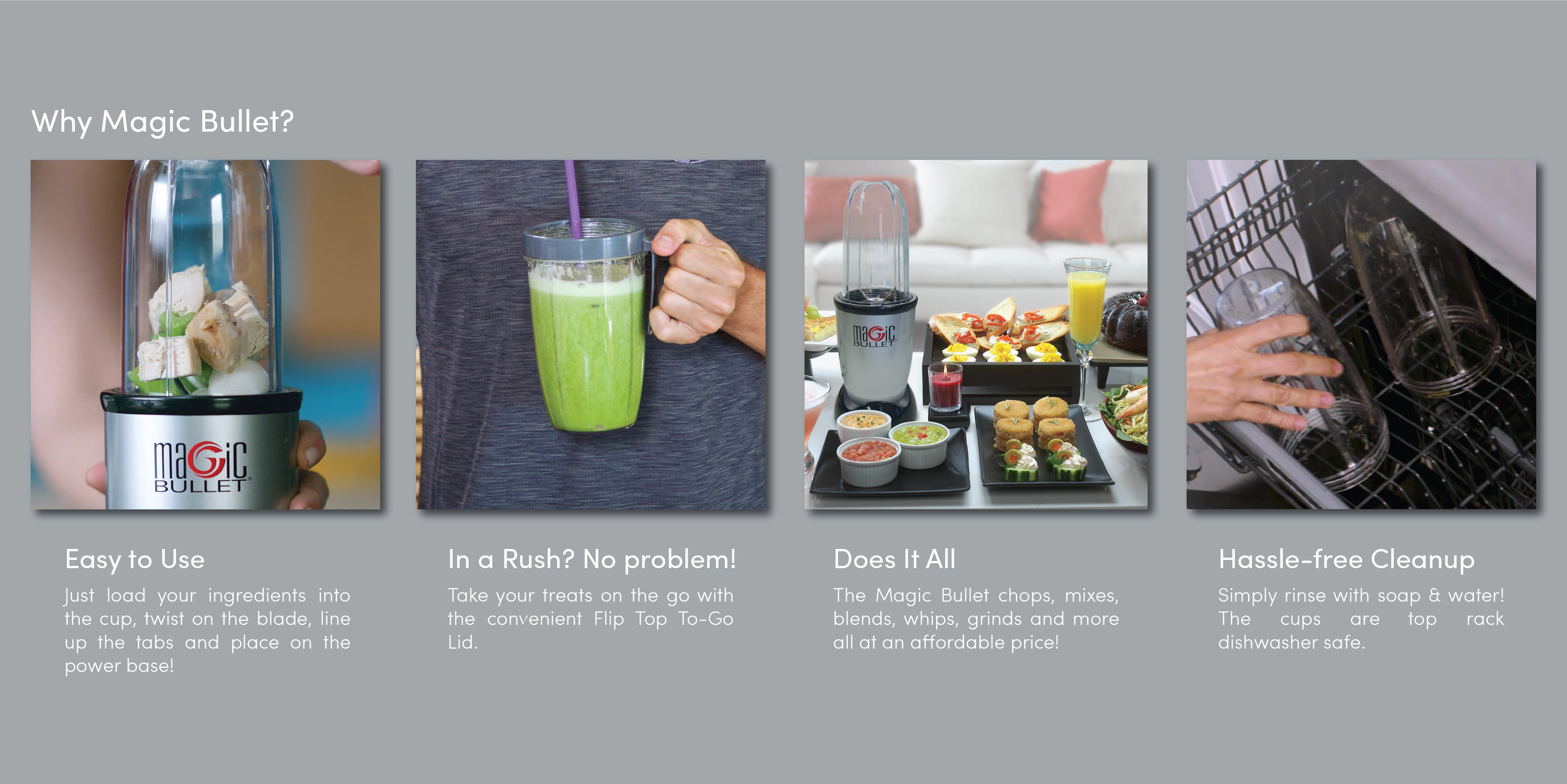 4-Piece High-Speed Blender/Mixer System 0.6 L 400 W MB4-0612 / MWTY3ZE/A Silver/Black