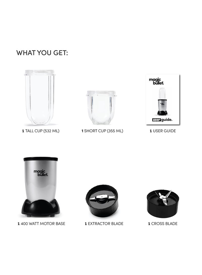 4-Piece High-Speed Blender/Mixer System 0.6 L 400 W MB4-0612 / MWTY3ZE/A Silver/Black