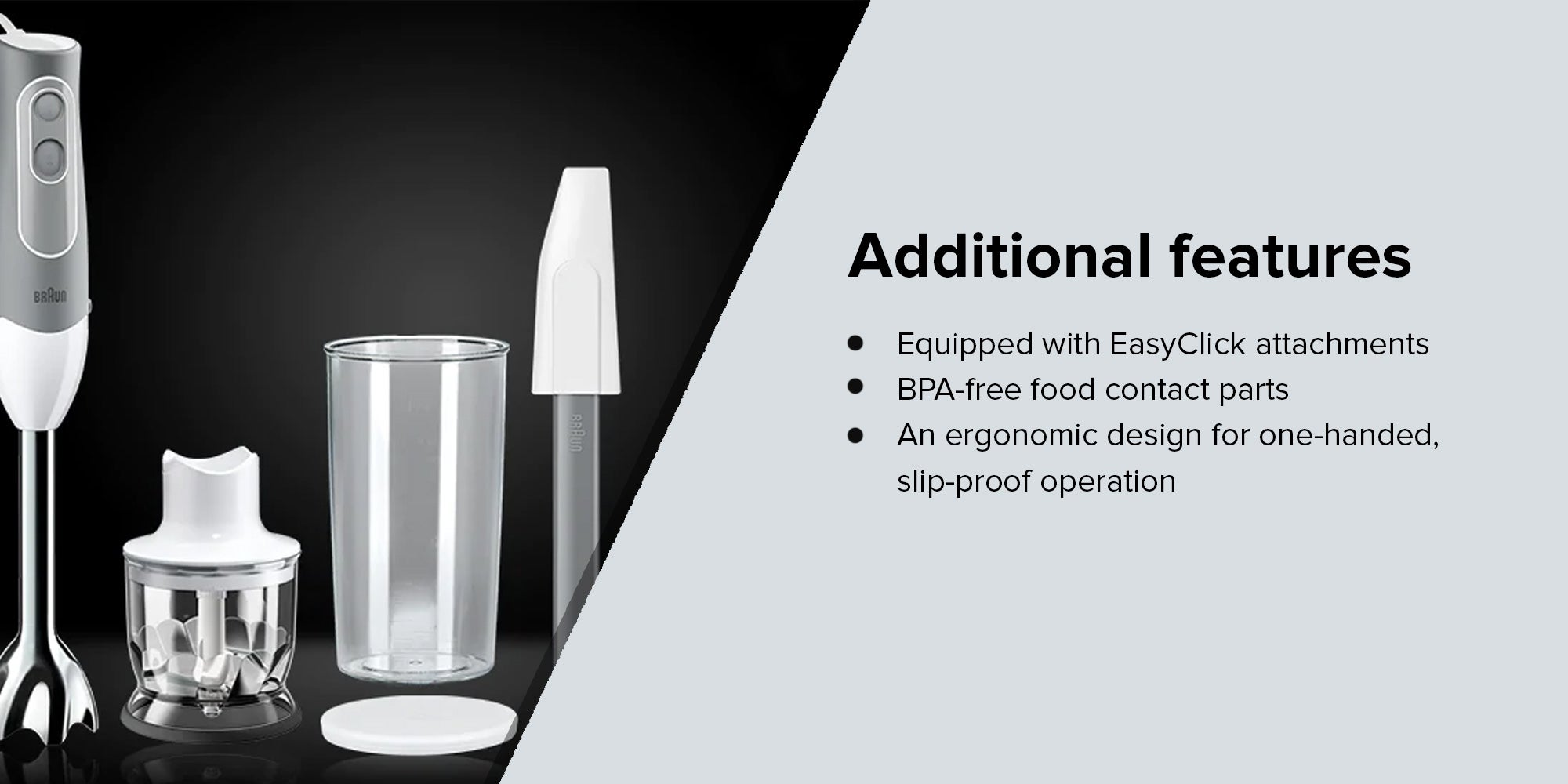 MultiQuick 5 Baby Food Maker And Hand Blender 600Ml MQ523 Grey/Silver/Clear