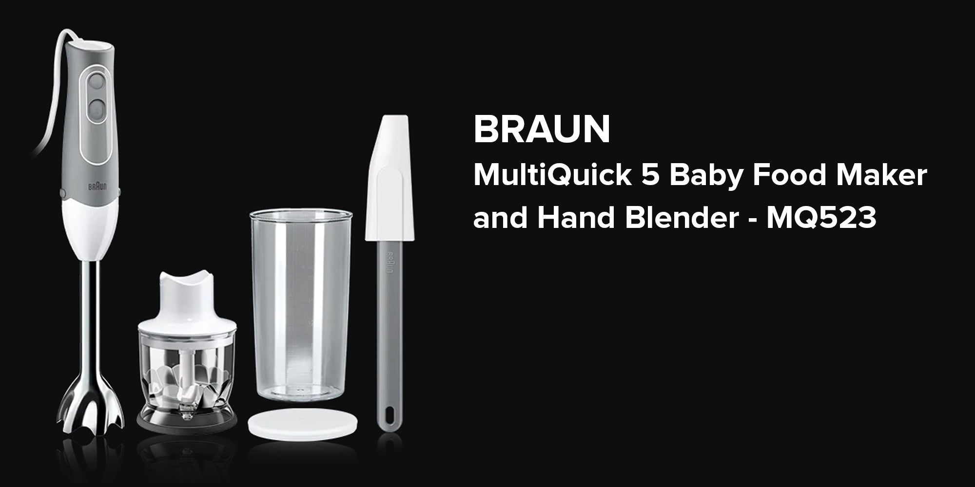 MultiQuick 5 Baby Food Maker And Hand Blender 600Ml MQ523 Grey/Silver/Clear