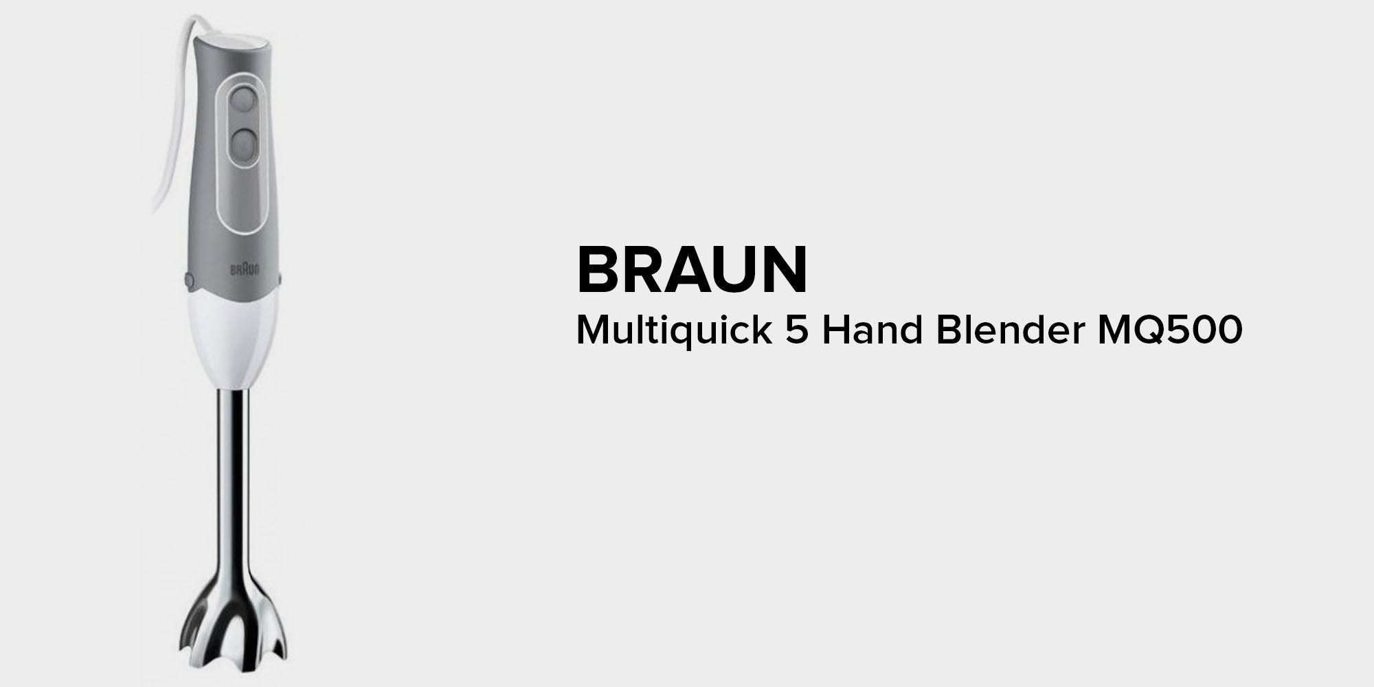 Multiquick Minipimer Hand Blender 600W MQ500 White/Silver