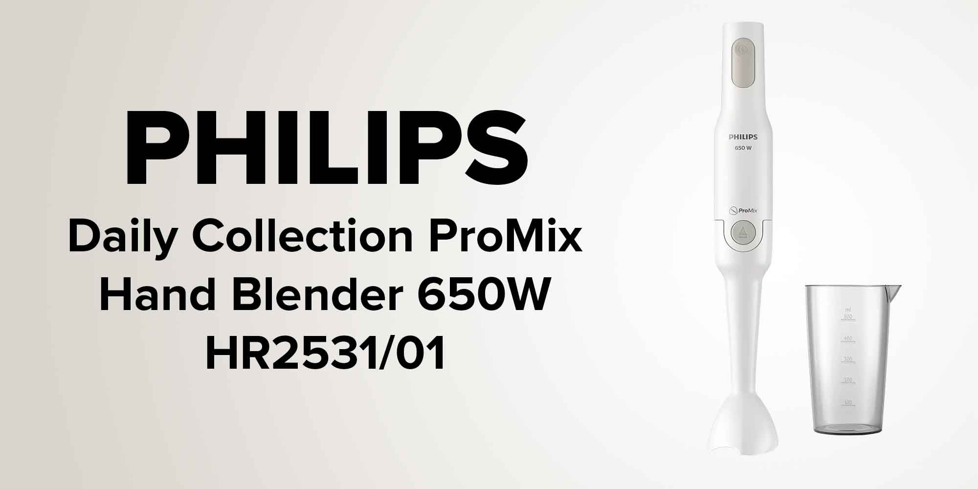 Daily Collection ProMix Hand Blender HR2531/01 White