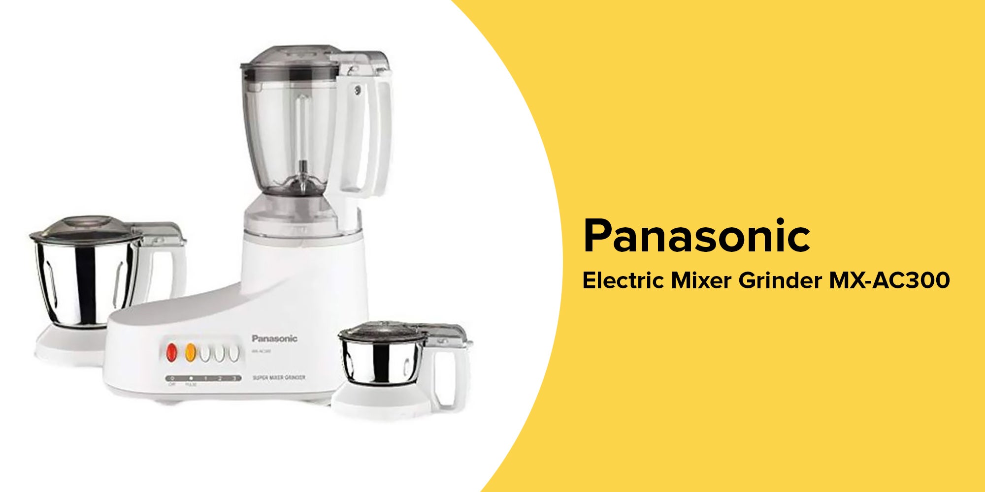 Electric Mixer Grinder 360.0 W MXAC300 White/Silver/Black