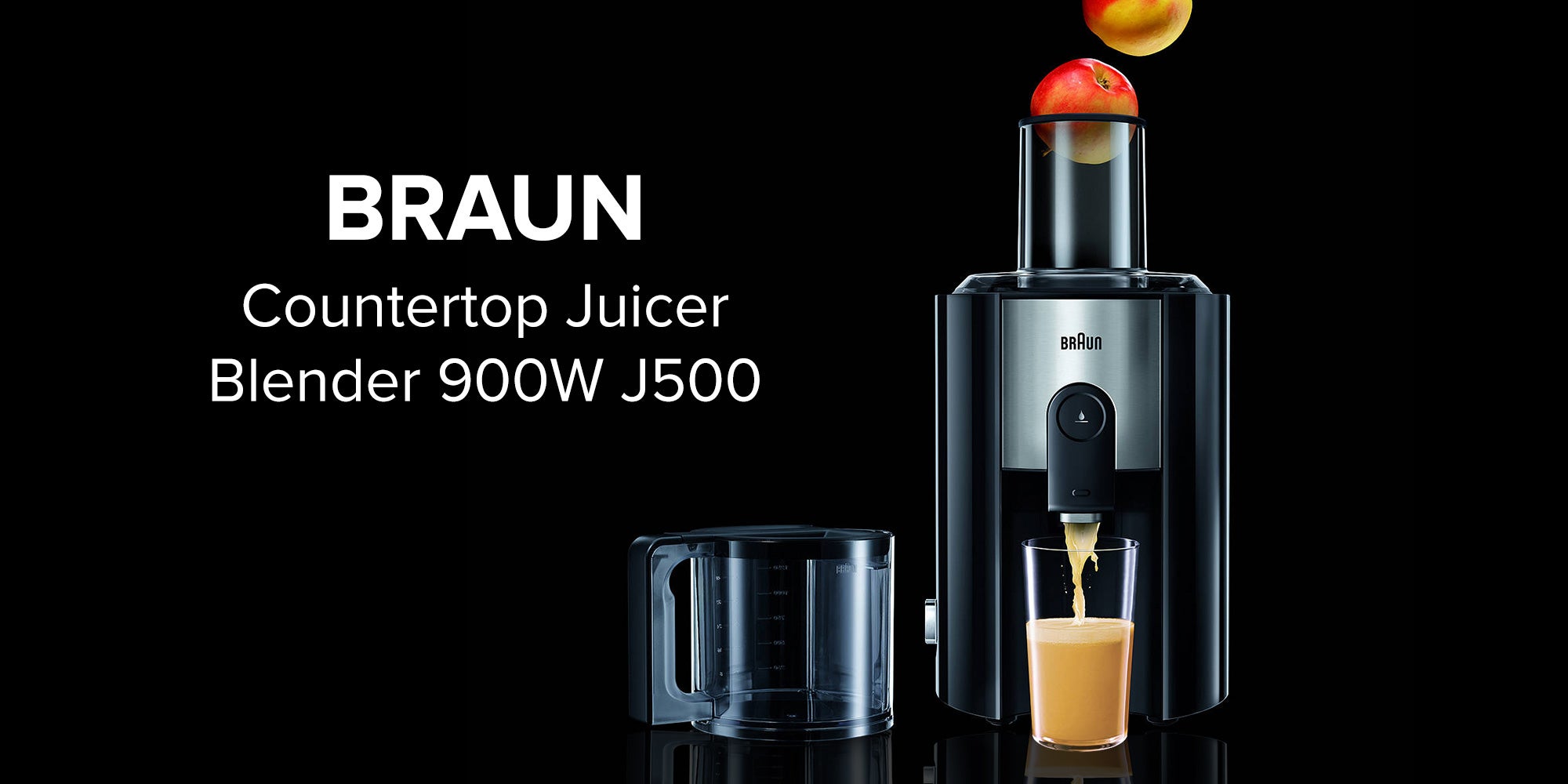 Countertop Juicer Blender 900.0 W J500 BRAUN Black/Silver