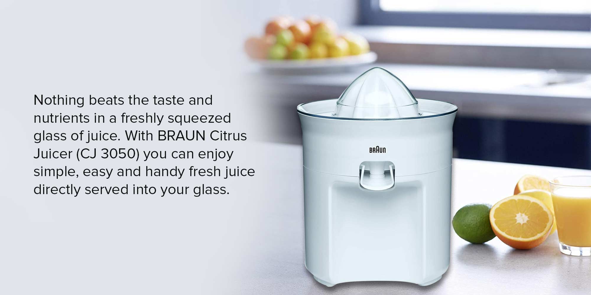 Citrus Juicer 60W 60 W CJ 3050 White/Clear