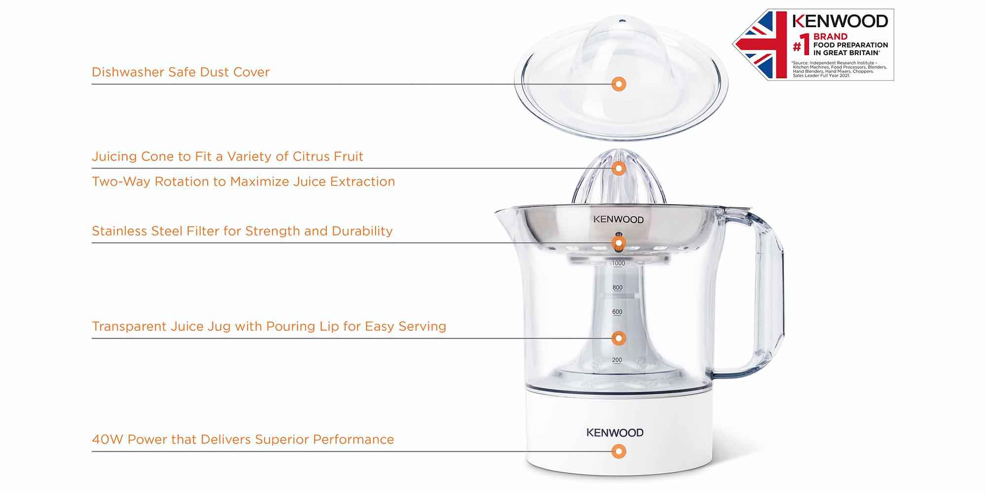 True Citrus Press Juicer 1 L 40 W JE290A White