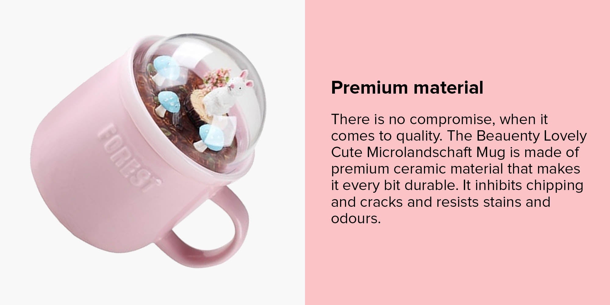 Lovely Cute Microlandschaft Mug Pink/Clear