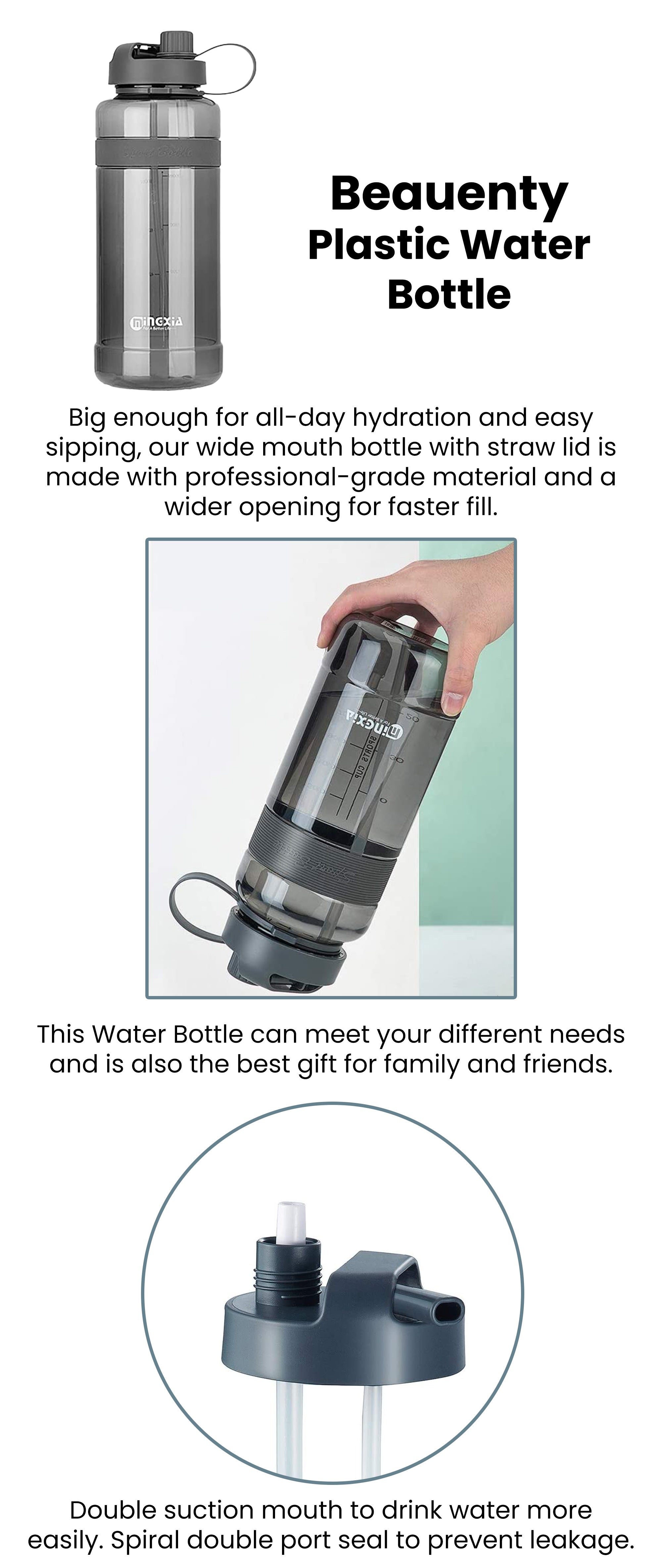 Plastic Water Bottle Black