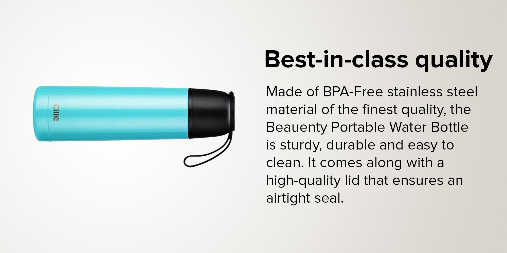 Portable Water Bottle Blue/Black