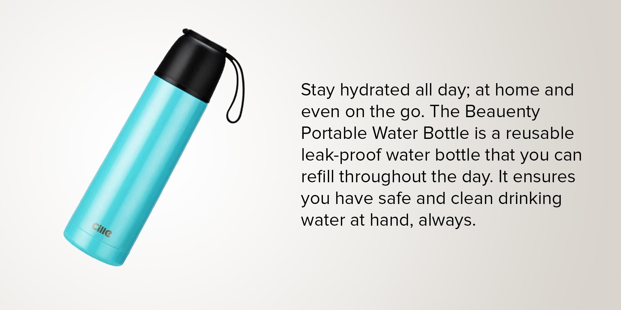 Portable Water Bottle Blue/Black