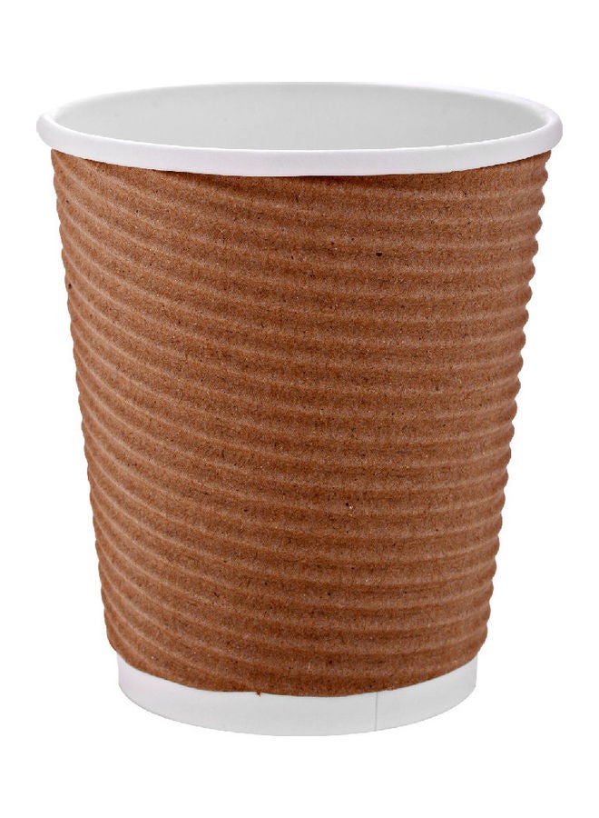 Ripple Paper Cup - Sahari - 25 Pieces Brown 236ml