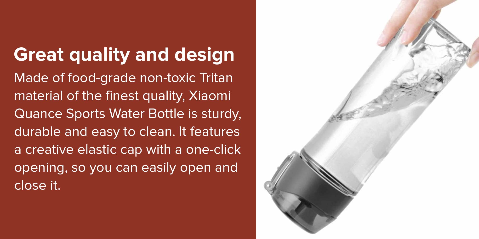 Quance Sports Water Bottle White