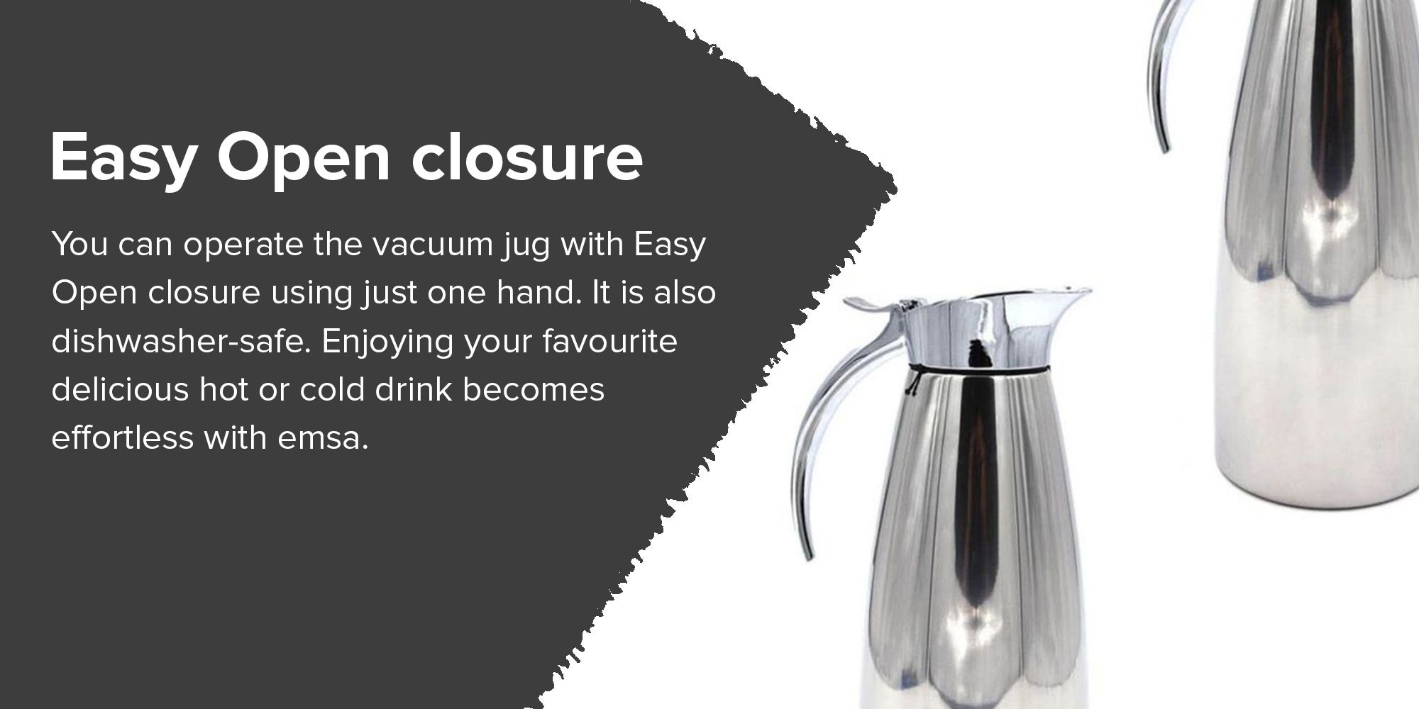 Eleganza Stainless Steel Flask Silver 1Liters