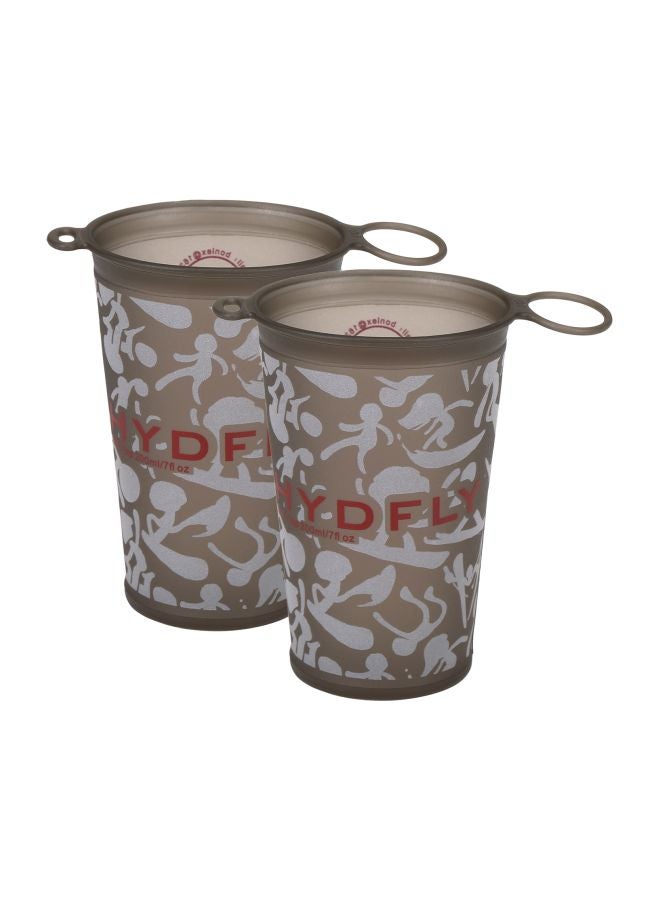 2-Piece Foldable Soft Cup Set Coffee 200ml