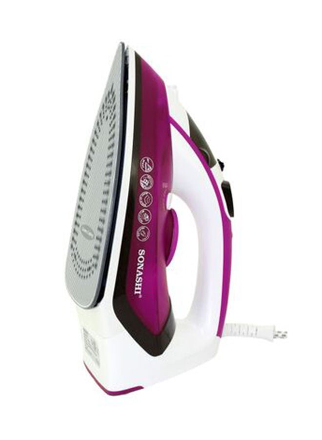 Multifunctional Steam Iron For Crisp Clothes - Ceramic Coated Soleplate | Steam/Burst Steam/Spray/Dry Function With Overheat Protection & Self-Cleaning Feature SI-5068C Purple/White/Black