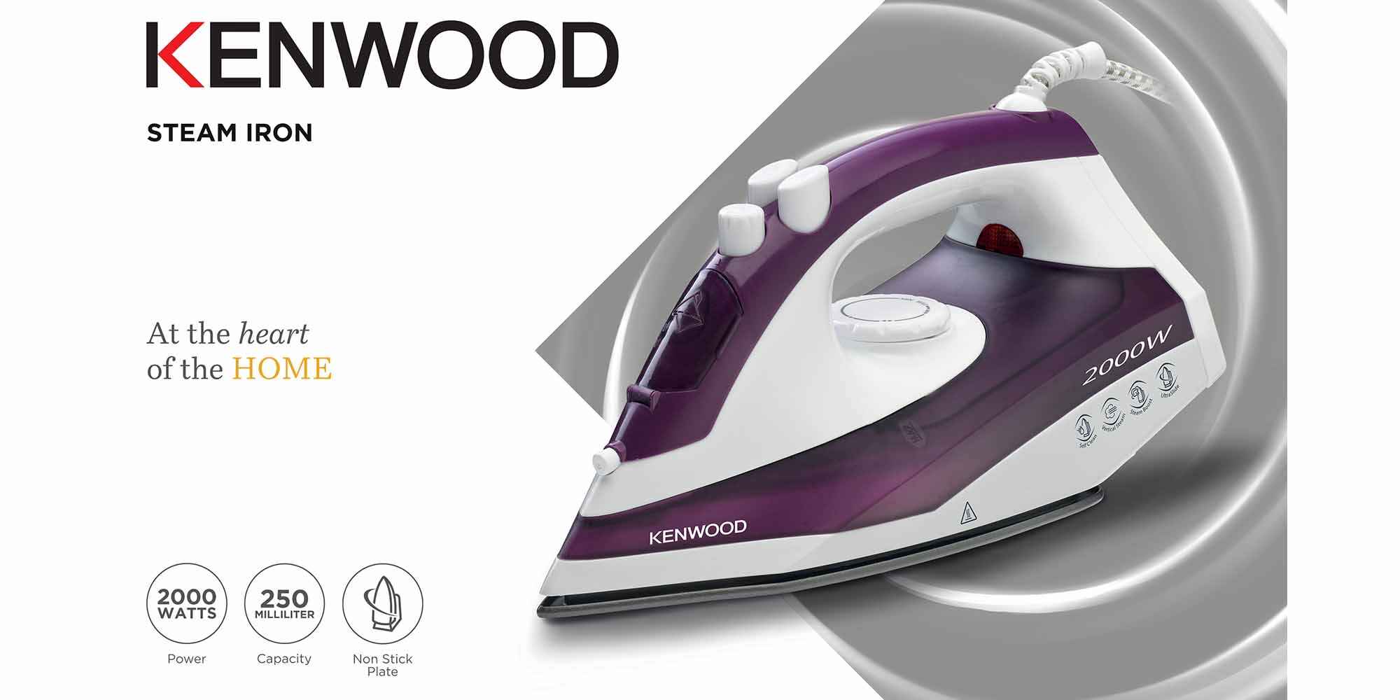 Steam iron, Non Stick Soleplate, Self Clean Function, Water Spray, 120G Steam Shot, 250 ml 2000 W STP40.000WP Purple/White
