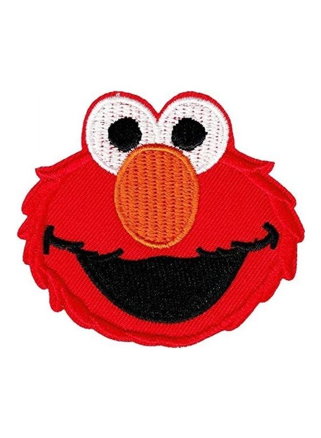 Elmo Face Sesame Street Iron/Sew-On Patch Red/White/Black