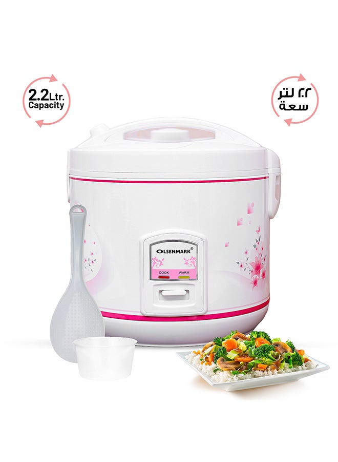 3-In-1 Rice Cooker 2.2 L 900 W OMRC2136NV Purple/White