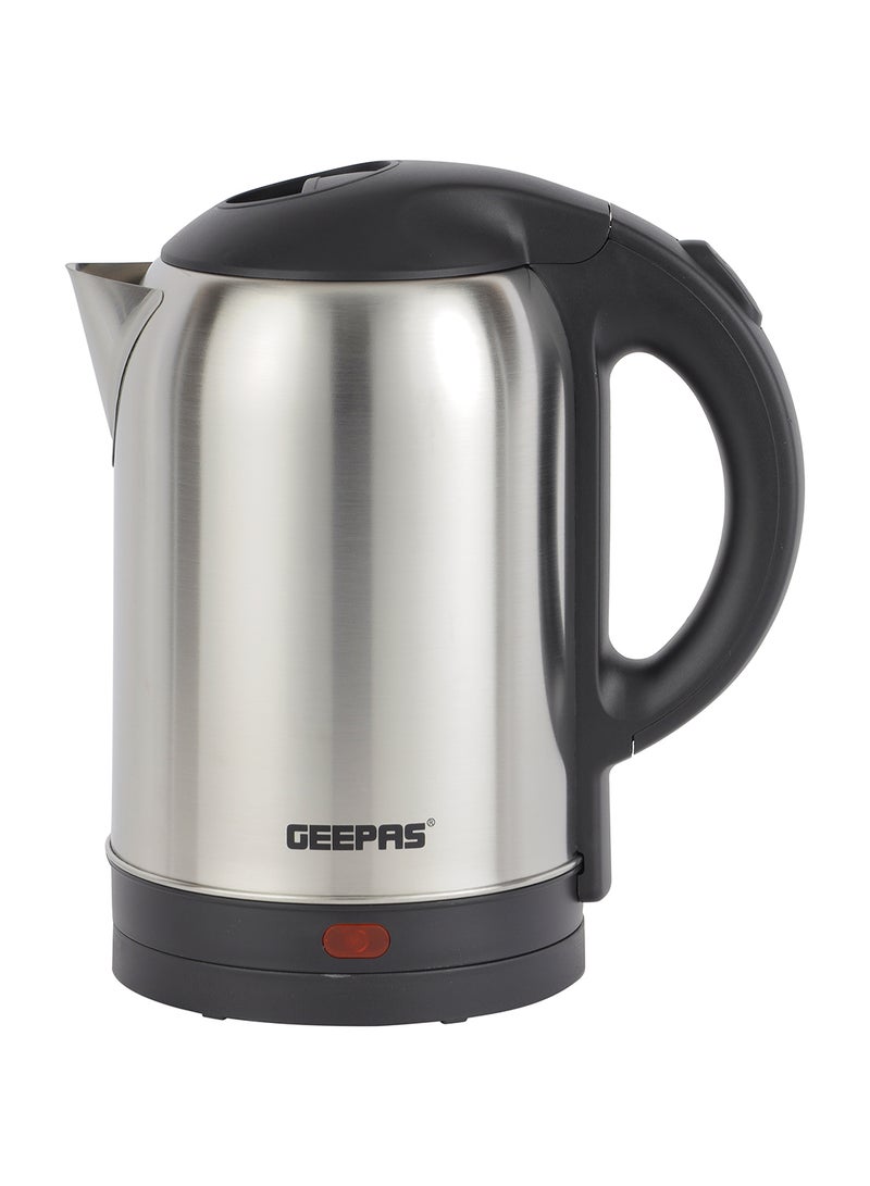 Stainless Steel Electric Kettle With Auto Shutt off and Boil Dry Protection 2 L 1800 W GK5466B Silver/Black