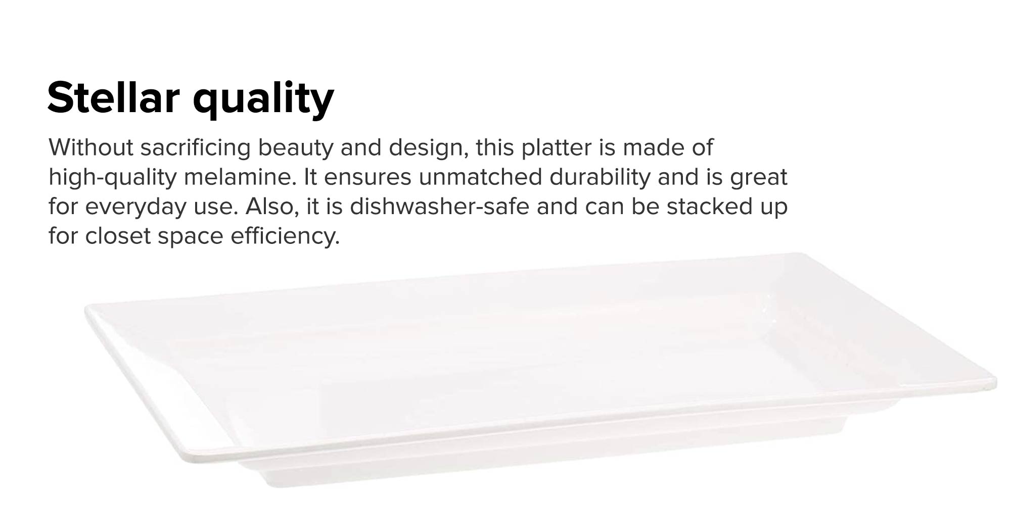 ml Rectangle Platter Multicolour Standard White 5.4x56x32cm