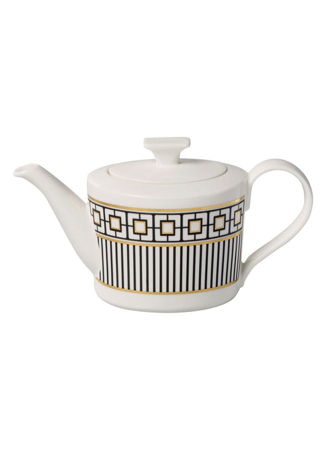 Metro Chic Collection Teapot Black/White/Gold
