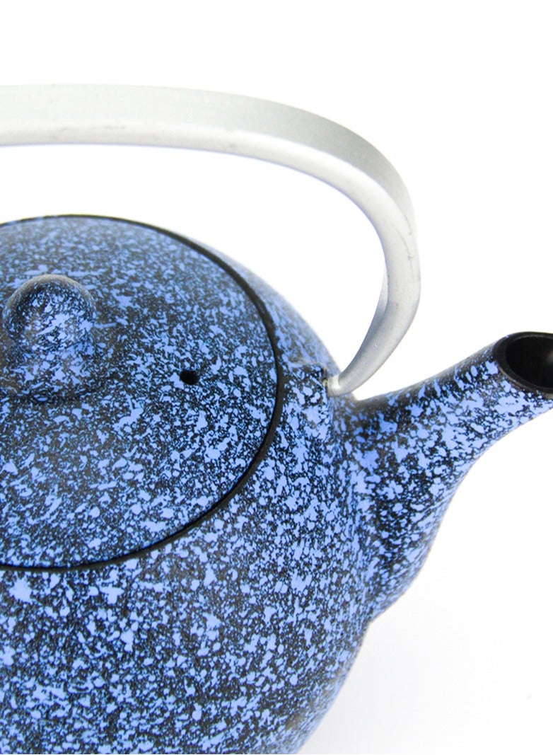Elevate Your Tea Experience Blue 1.1L Cast Iron Teapot with Enamel Coating