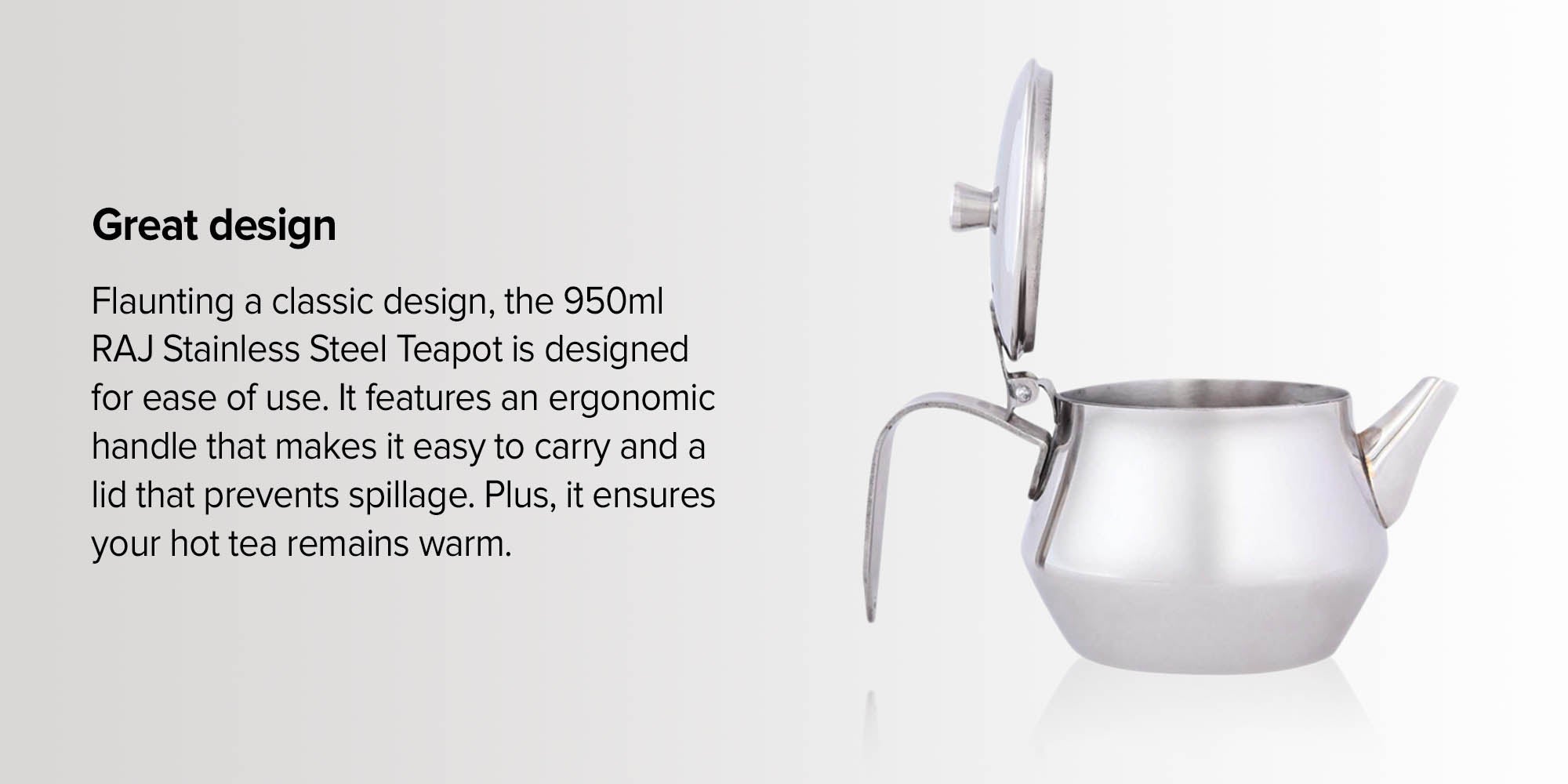 Stainless Steel Teapot Silver
