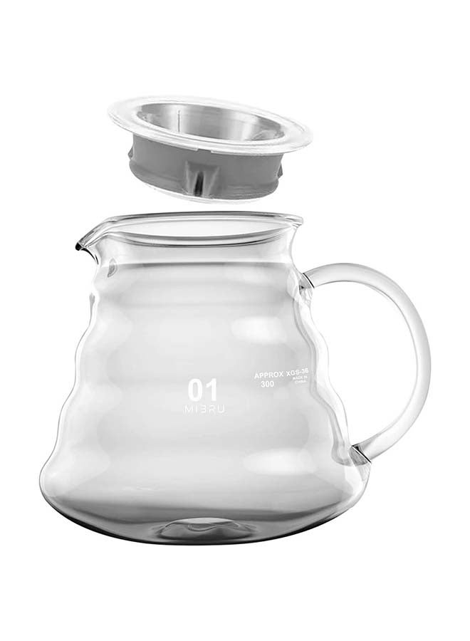 Pour Over Glass Range Coffee Pot Clear