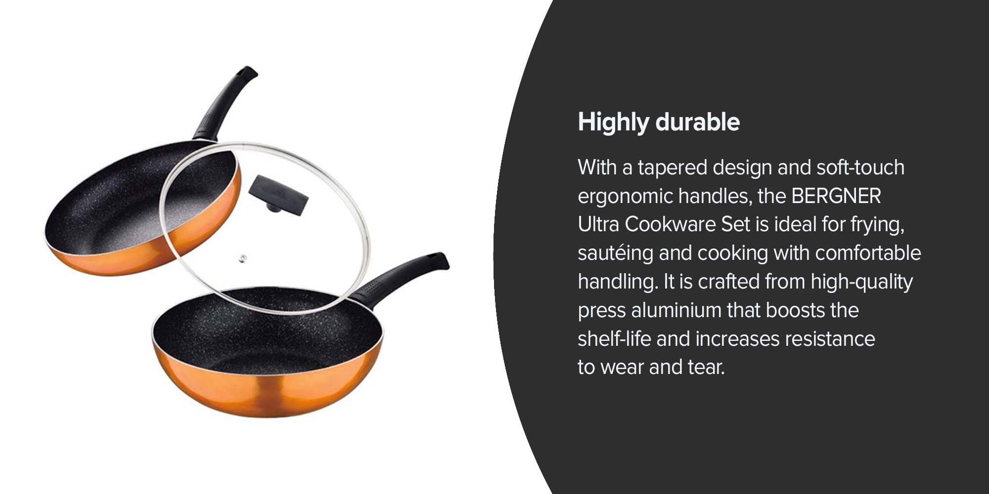 3-Piece Cookware Set Copper