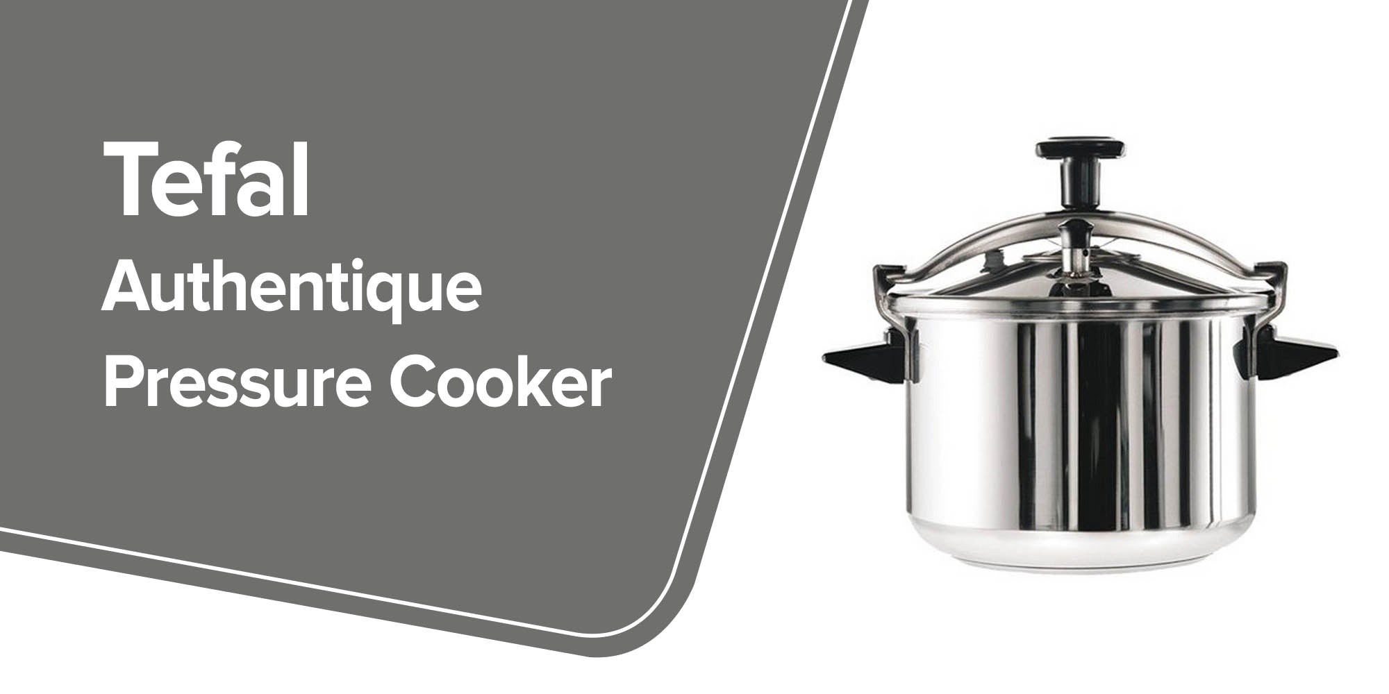 Authentic Pressure Cooker Stainless Steel Silver/Black 6-6.6Liters